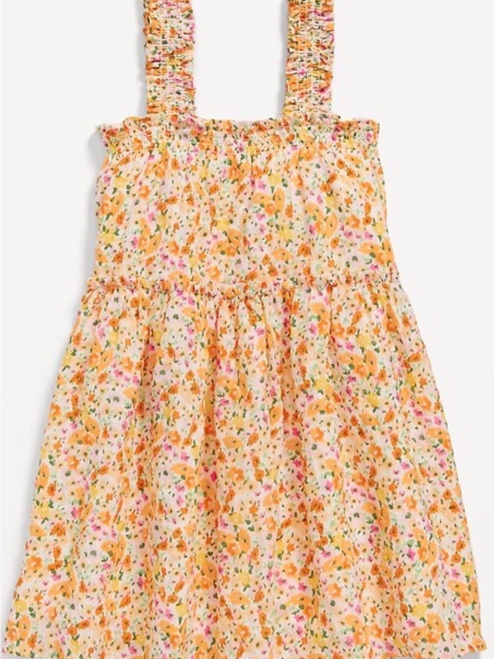 Old Navy Sleeveless Ruffled Floral Swing Dress for Toddler Girls 4t